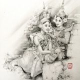 Prince et princesse - Ballet classique Khmer