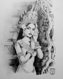 Apsara en pause - Ballet classique Khmer
